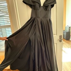 WIYMSHZ Elegant Black Evening Gown
